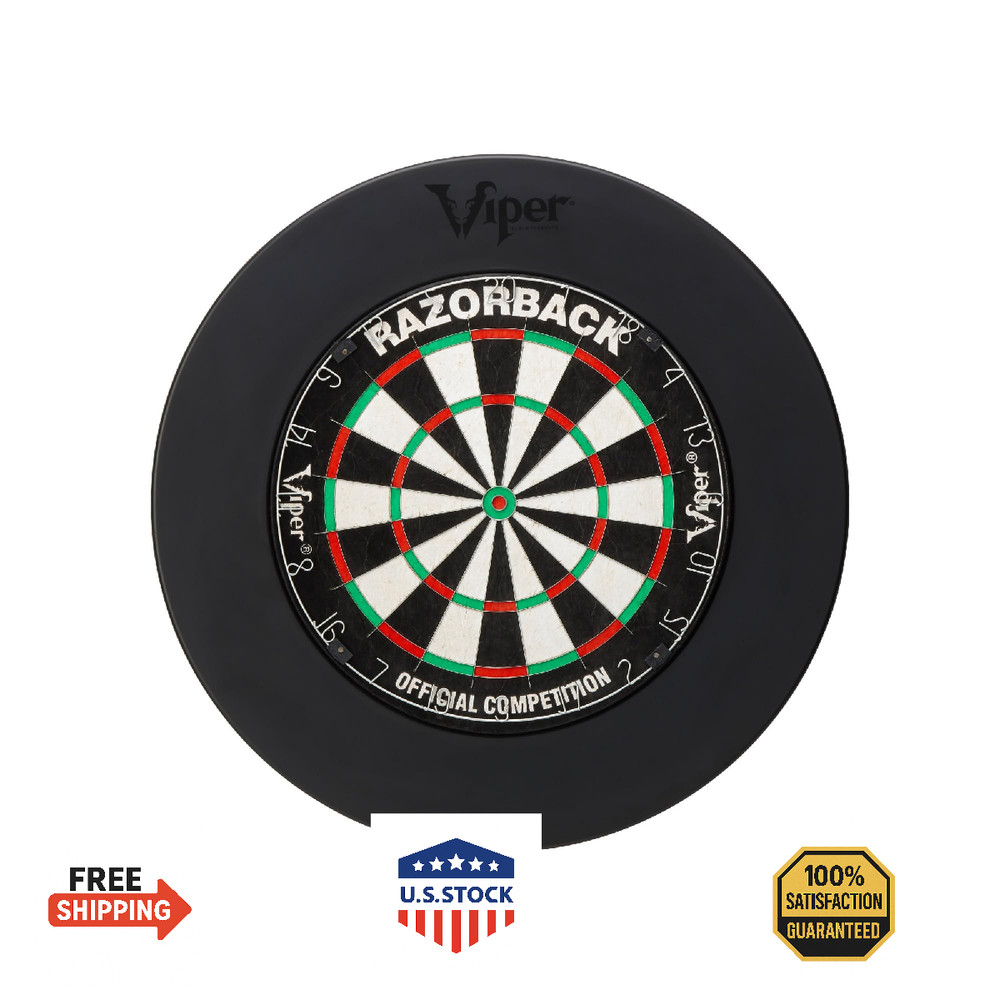 Viper Razorback Sisal Dartboard Set: Darts, Throw Line, Wall Protector