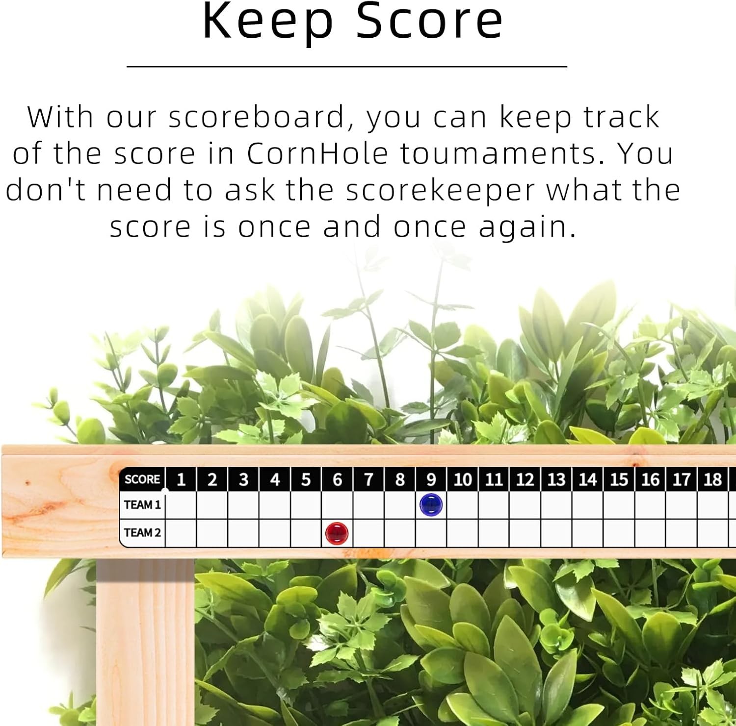 Cornhole Scoreboard 2 Pack, Metal Decal with Magnetic Score Keepers for Corn...