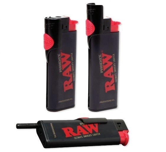 Raw Phoenix Lighter W/ Poker Refillable | Black | Single Unit