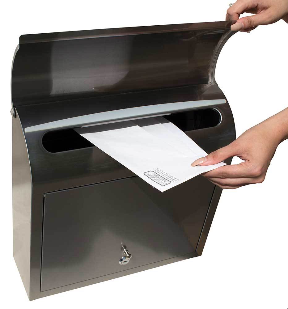 Qualarc, Modern, Compton locking mailbox, stainless steel