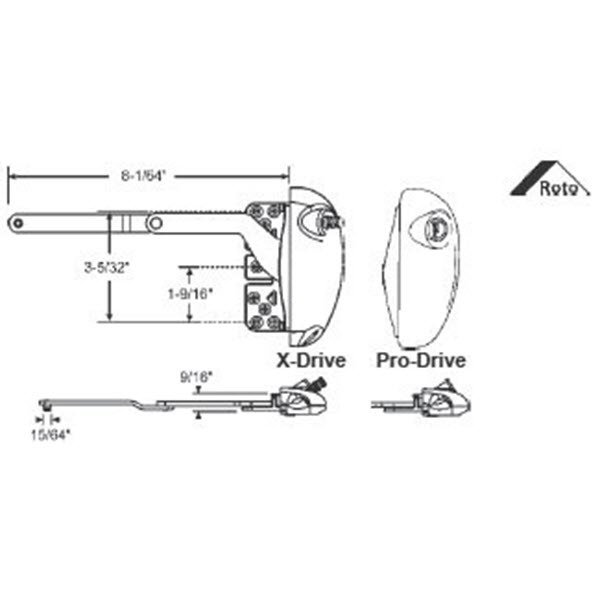 STB Split Arm Operator, Right Hand, Roto Pro-Drive, Earth Brown