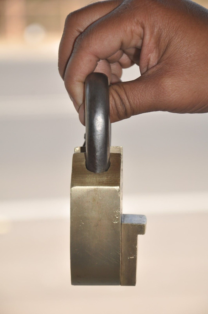 Vintage Solid Heavy 6 Lever TEJ Brand Handcrafted Solid Heavy Padlock