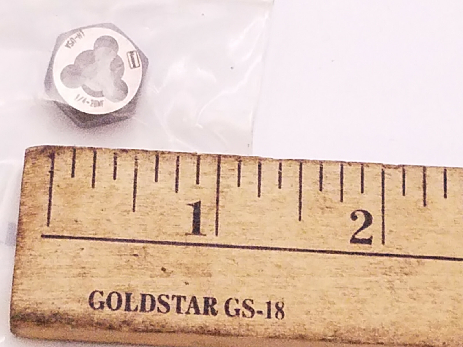 Irwin Hanson 7723 Die 1/4-28 NFRE - THRDLH Re-Threading 19/32" Hexagon Left-Hand