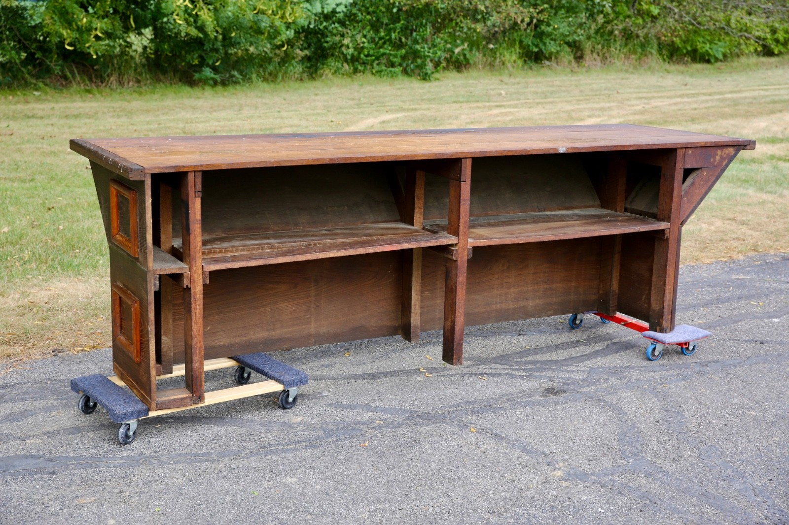 Antique store counter wood bar kitchen island countertop vintage industrial