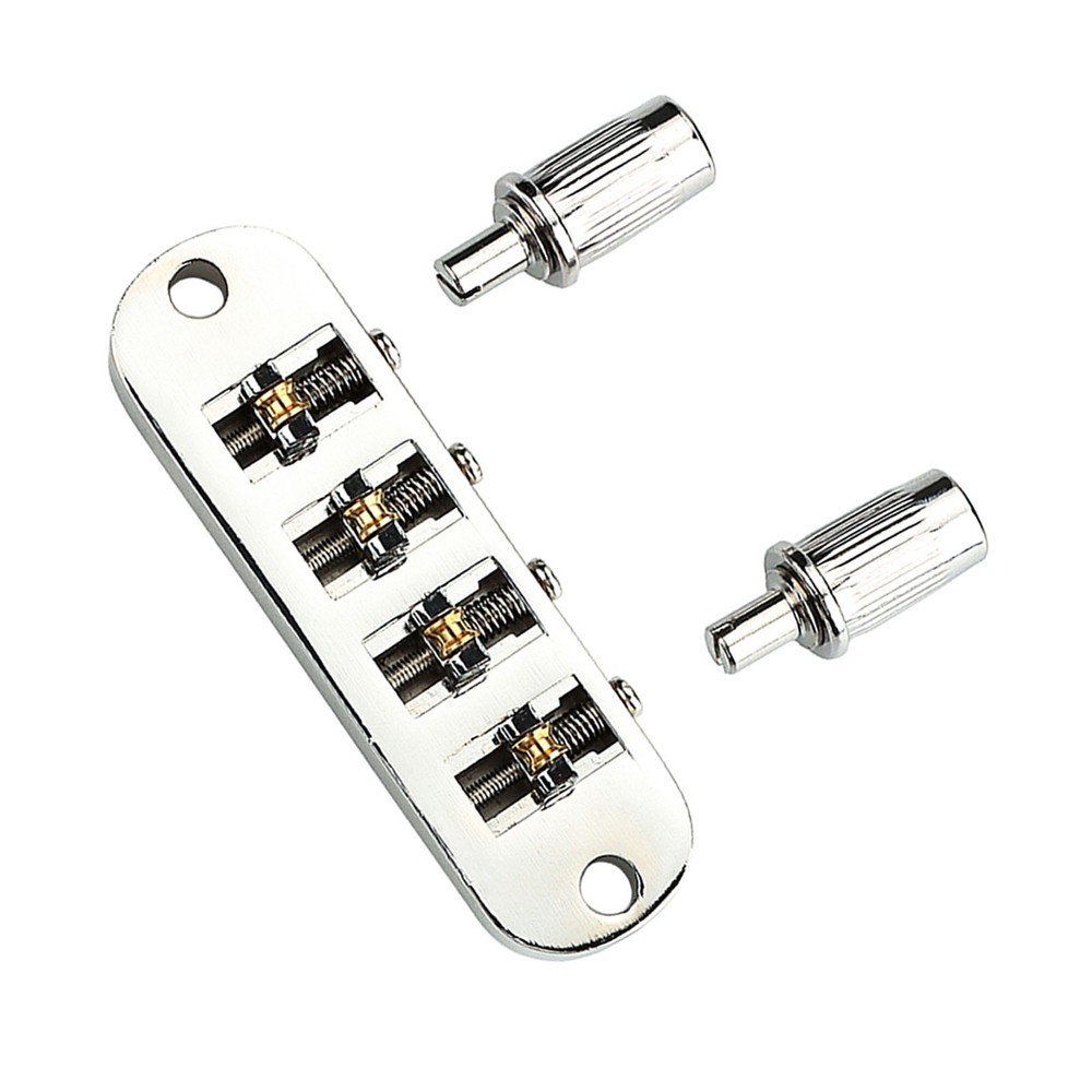 Roller Saddle Bridge Replacement Lightweight 4 String Guitar Bridge For HPGF