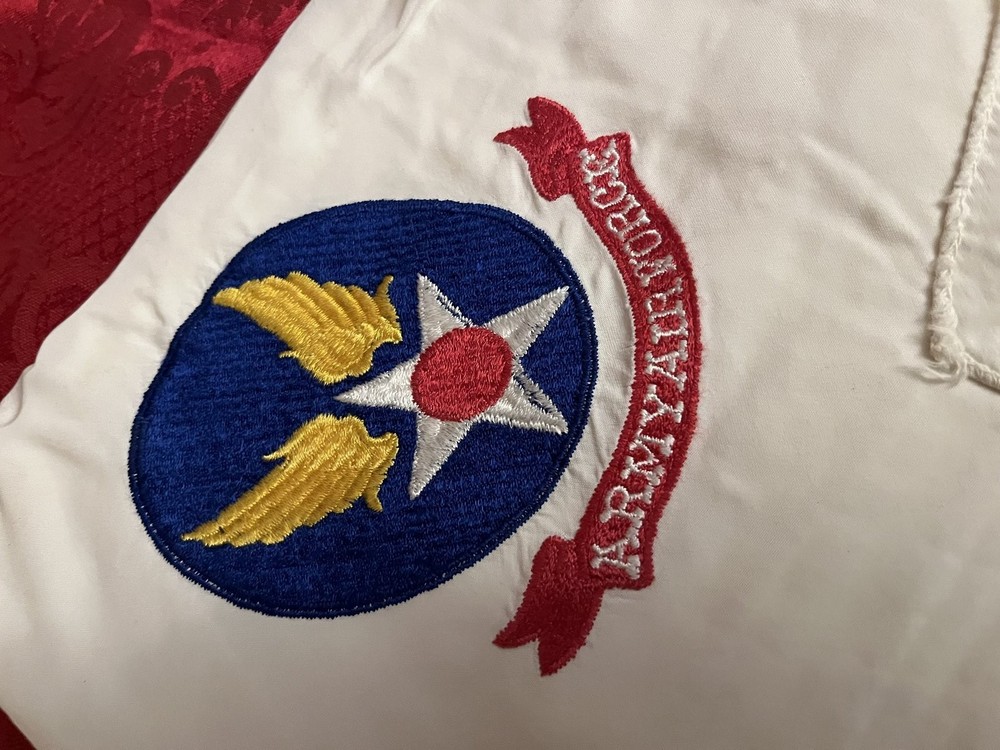 WW2 US Army Air Forces Pilot Silk Scarf Authentic Rare Original 28x32 Early