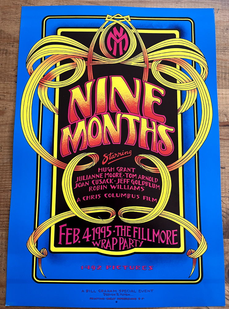 Nine Months Wrap Party Poster - Fillmore - 1995