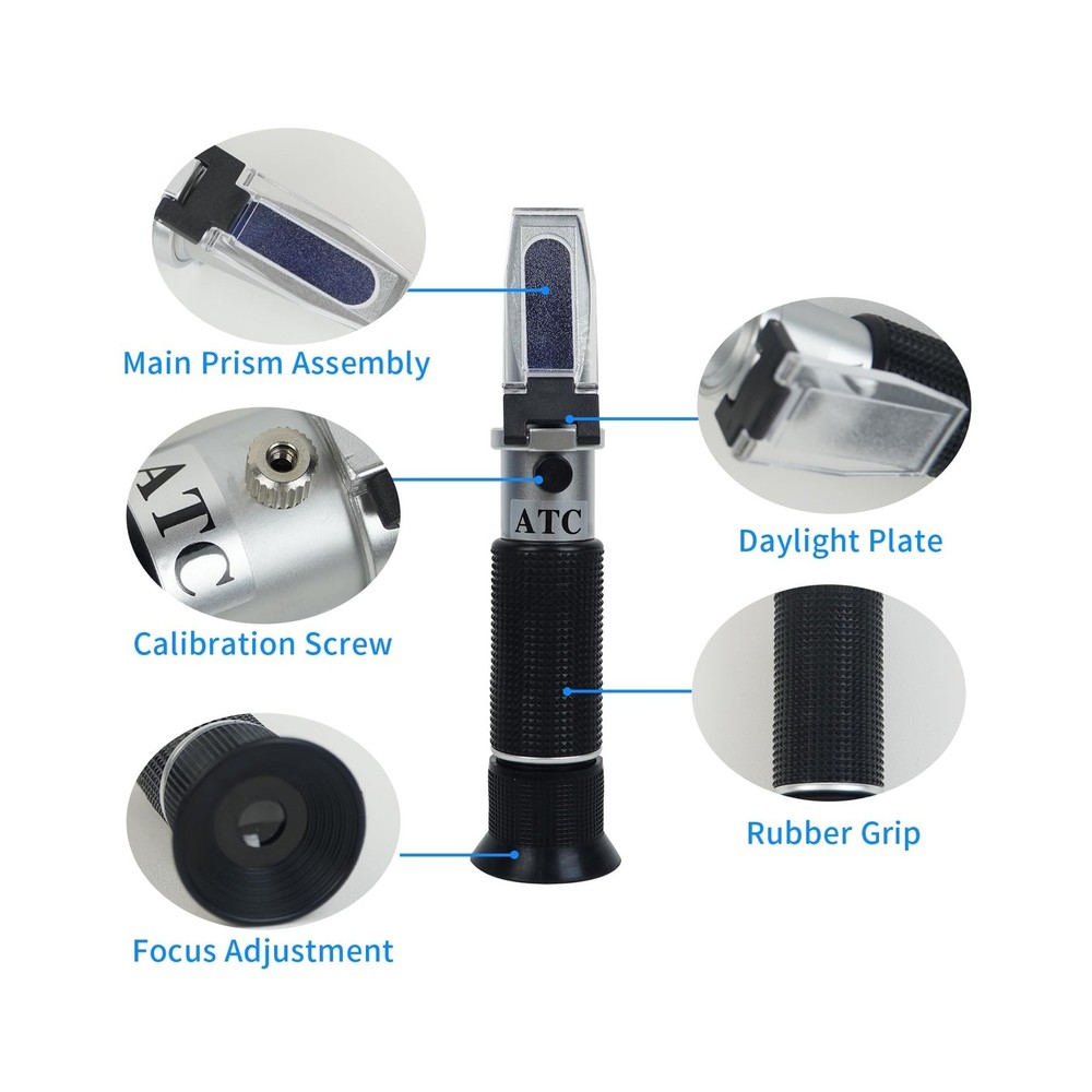 0-80% Brix Meter Refractometer, Refractometer Honey,Portable Refractometer, R...