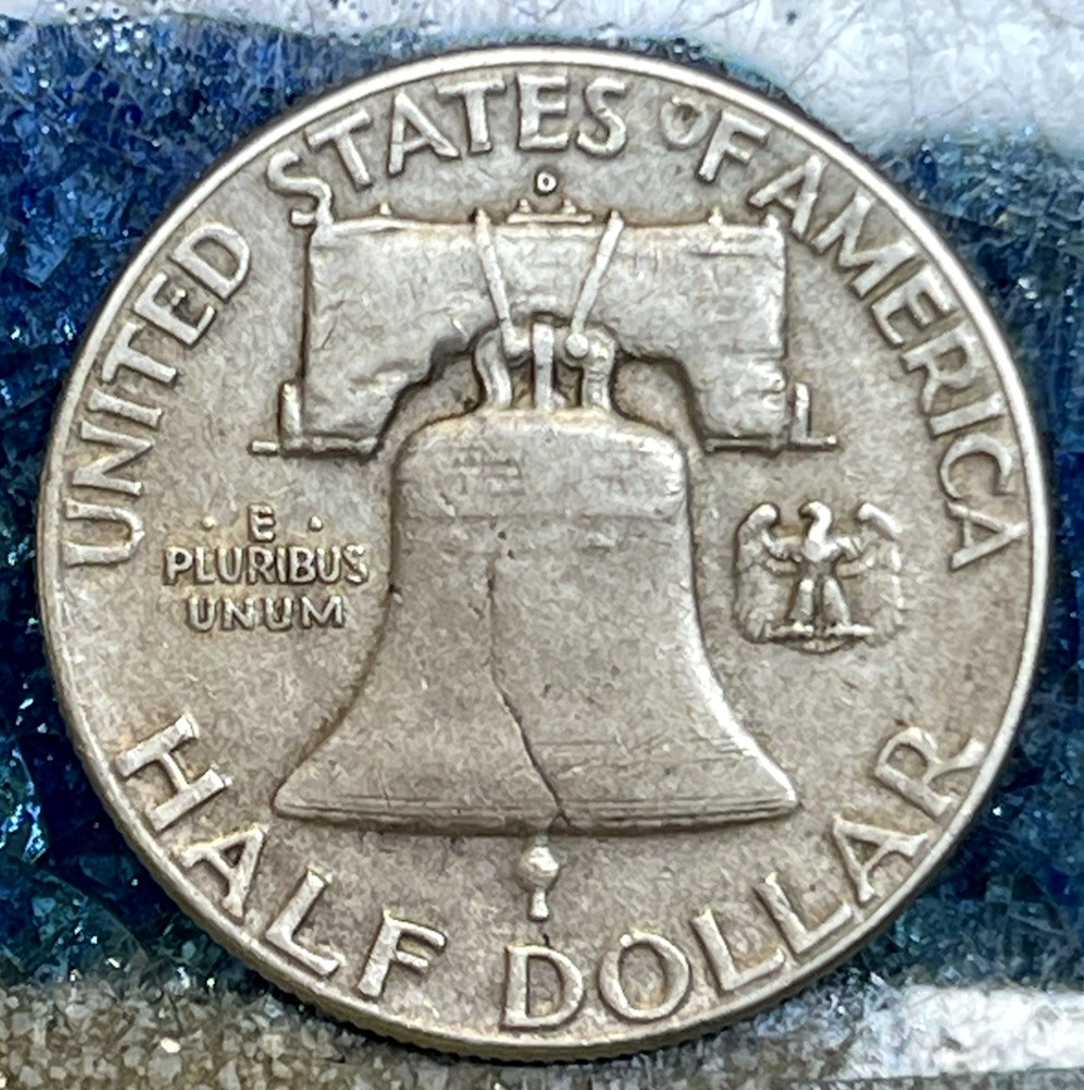 ~  1948-D FRANKLIN SILVER HALF DOLLAR  50C  DENVER MINT  90% SILVER  ~