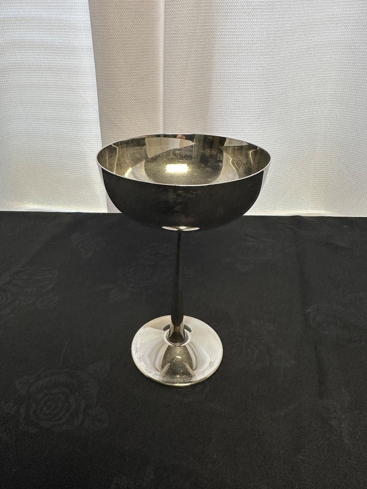 VINTAGE Eales of Sheffield Silver-Plated Champagne Goblet Glass Coupe