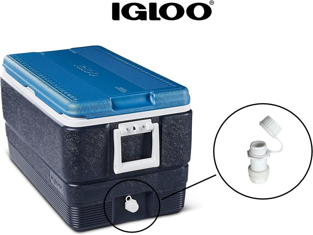 Igloo Replacement Threaded Drain Plug One Size Coolers And Ice Chests White NEW