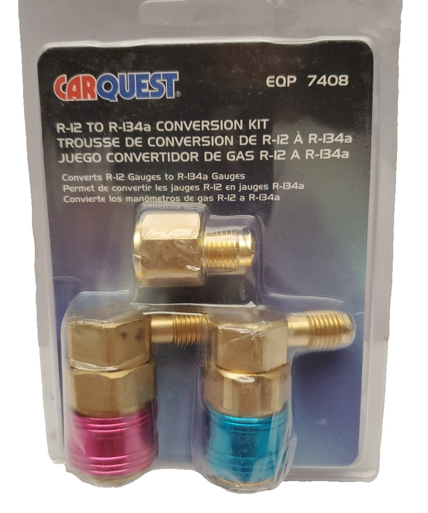 R12 to R134A Conversion Quick Connect Coupler Kit High Low Side 90 Degree Angle