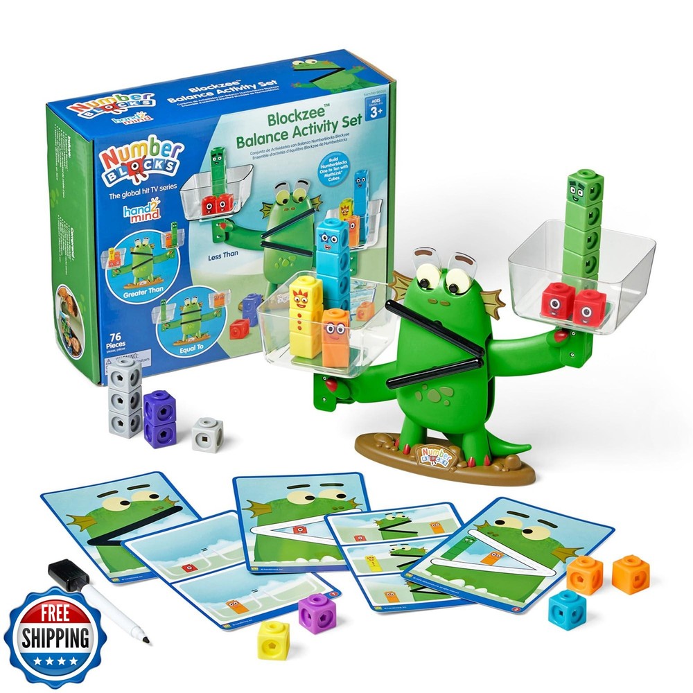 hand2mind Numberblocks Blockzee Balance Activity Set, ﻿61 MathLin