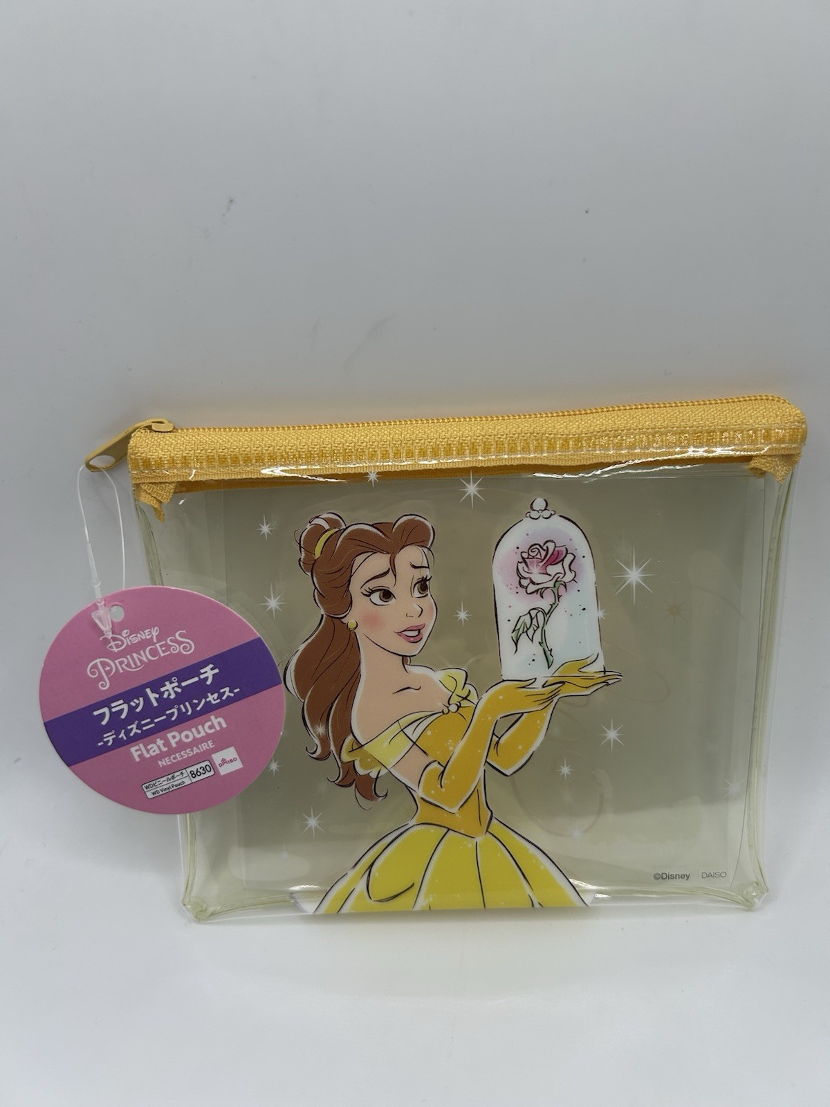 Belle FLAT VINYL POUCH Beauty And Beast Disneyland Disneyworld Wdw Disney Parks