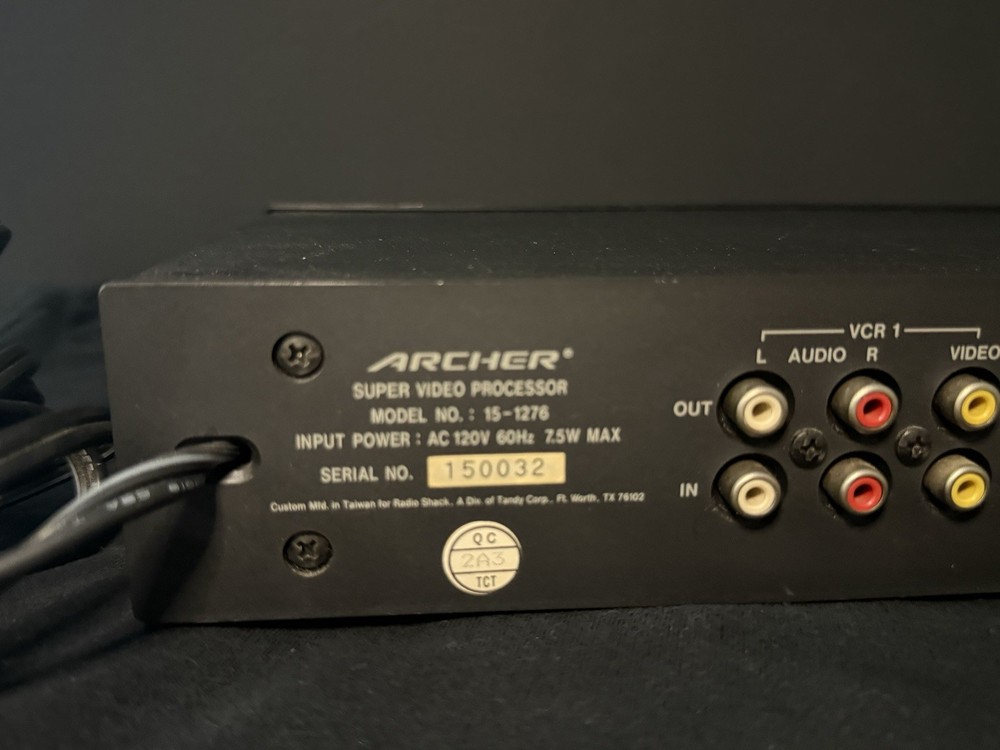 Vintage Archer Super Video Processor Model 15-1276 Video Enhancer Tested