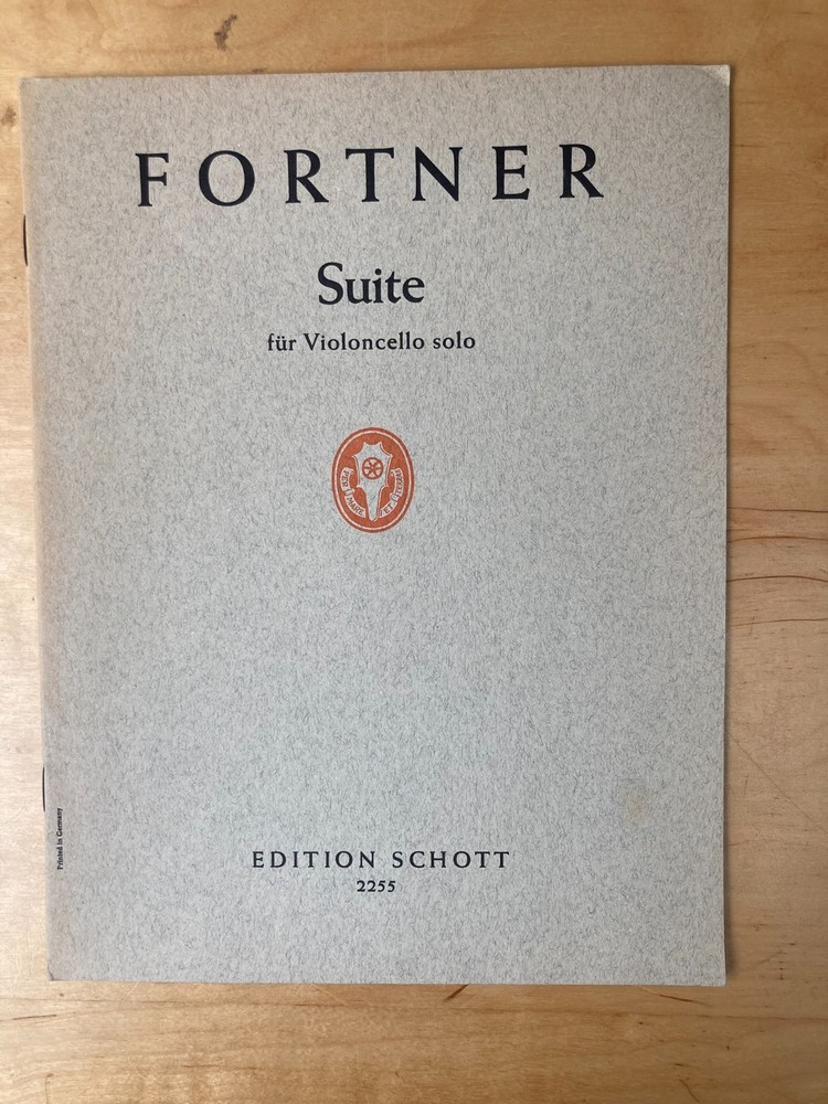 Fortner Suite for solo cello, Schott