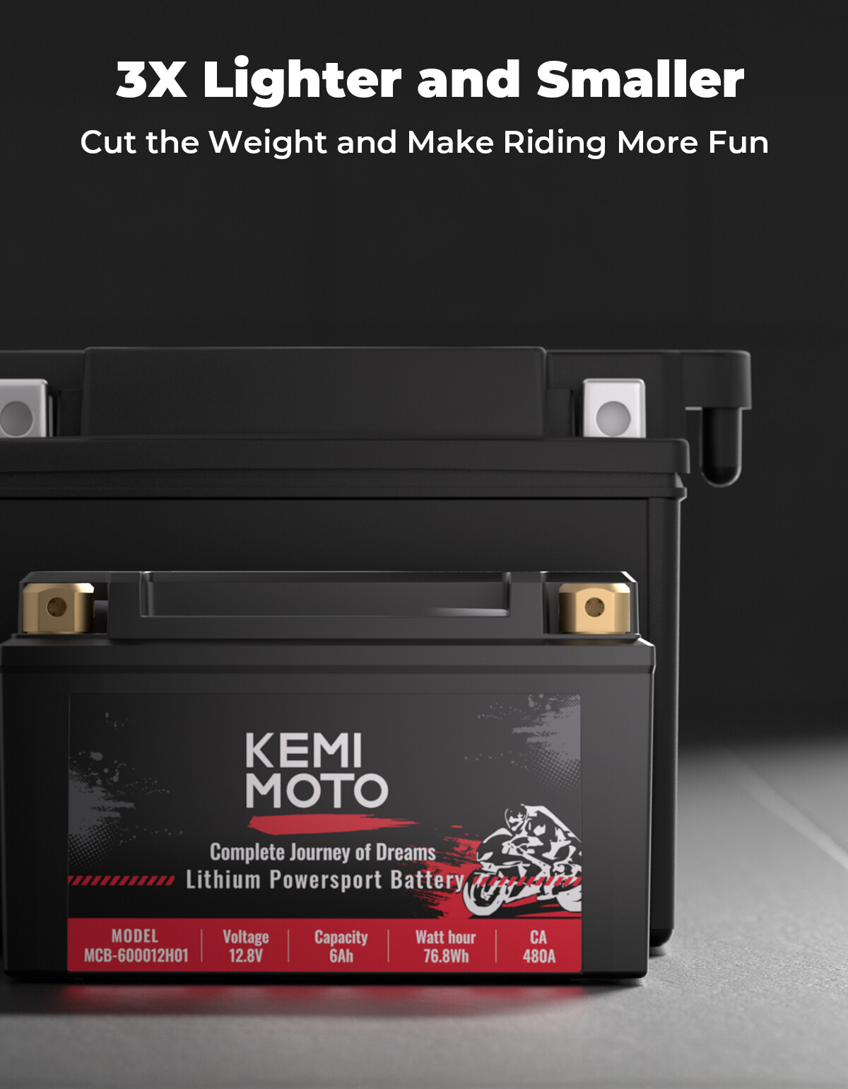 12v 6Ah 480A Lithium Motorcycle Battery YTX14-BS YTX9-BS for ATV UTV Dirt Bike