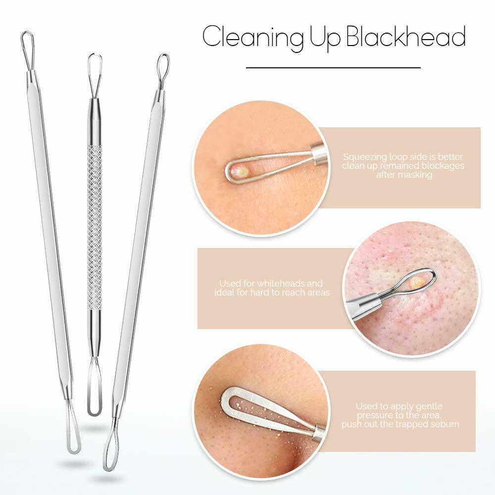 9pcs Pimple Popper Blackhead acne extractor Kit Dr Tool extraction Extractor