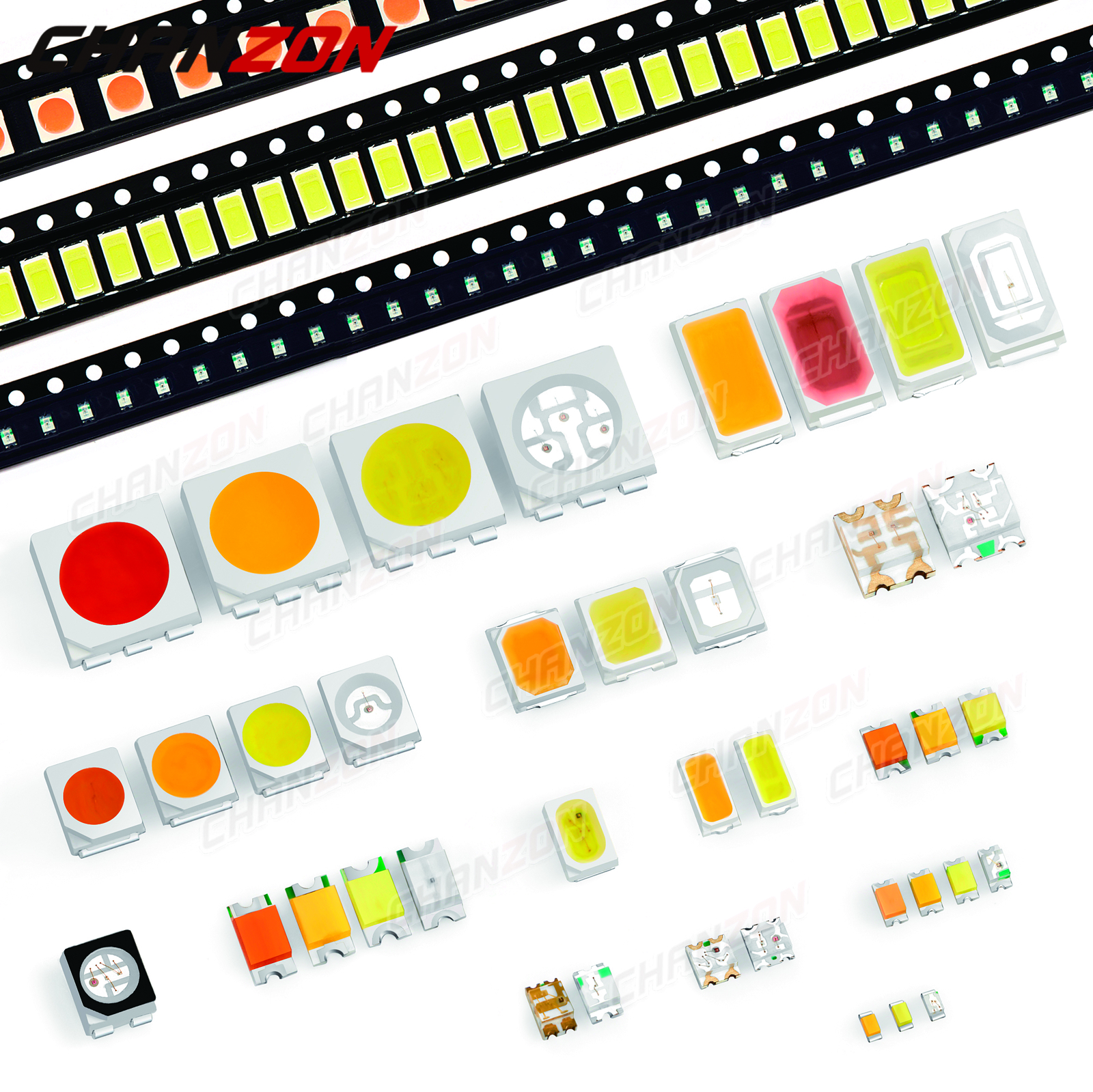 100PCS 0402 0603 0805 1206 3535 3528 5730 SMD LED Diode White Red Green RGB UV