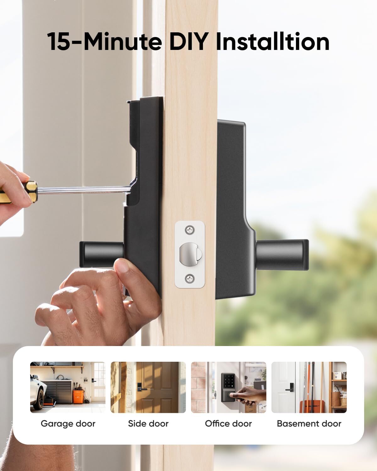 eufy Smart Lock C33 Wi-Fi Fingerprint Keyless Entry Door Lock with Handle|Refurb