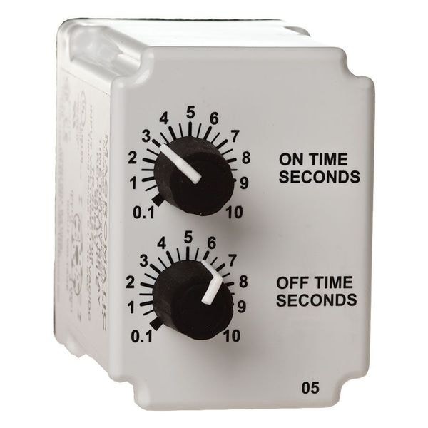 Macromatic Tr-55126-10 Single Function Time Delay Relay, Octal, Cycle On, 1