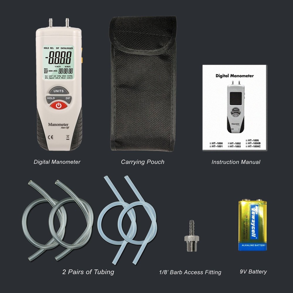Multi-Application Digital Manometer, Easy Operation