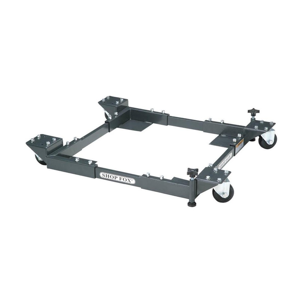Shop Fox D2057A Adjustable Mobile Base, Small Charcoal Grey