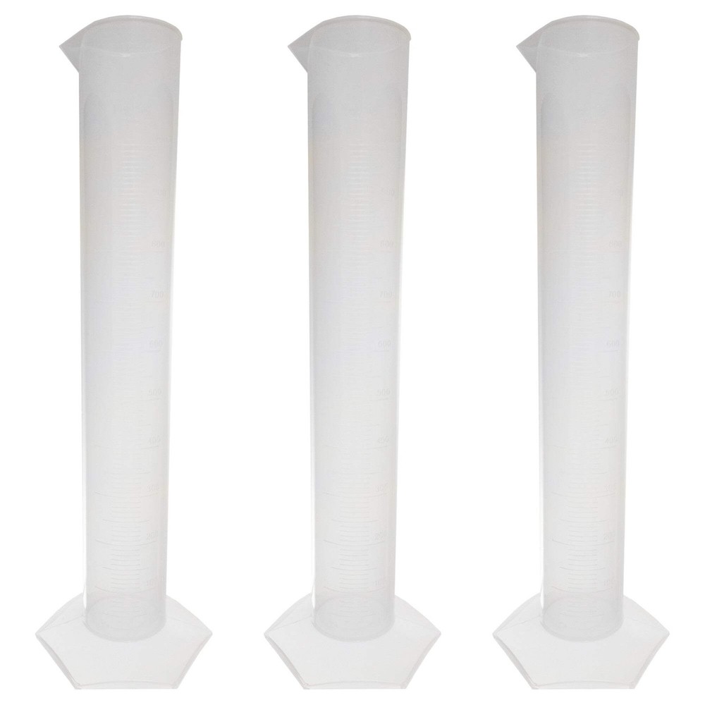 Cylinder, Polypropylene, 1000ml, Pack of 3