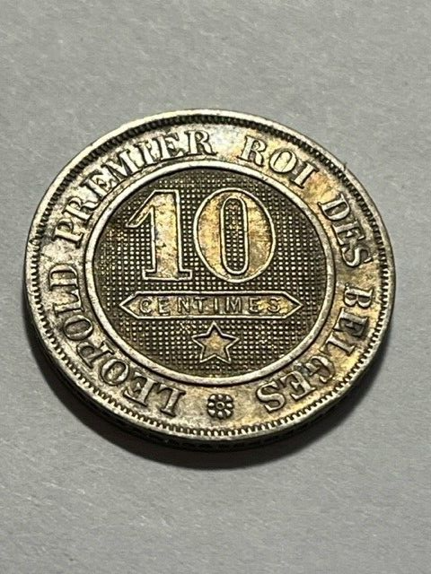 1861 Belgium 10 Centimes VF #11399