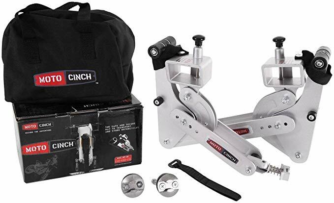 Moto Cinch strapless tie downs for motorcycles