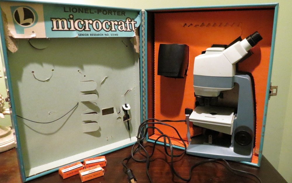 Lionel-Porter Microcraft Microscope, Missing Accessories, Tested