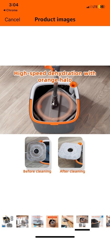 KZKR Spin Square Mop