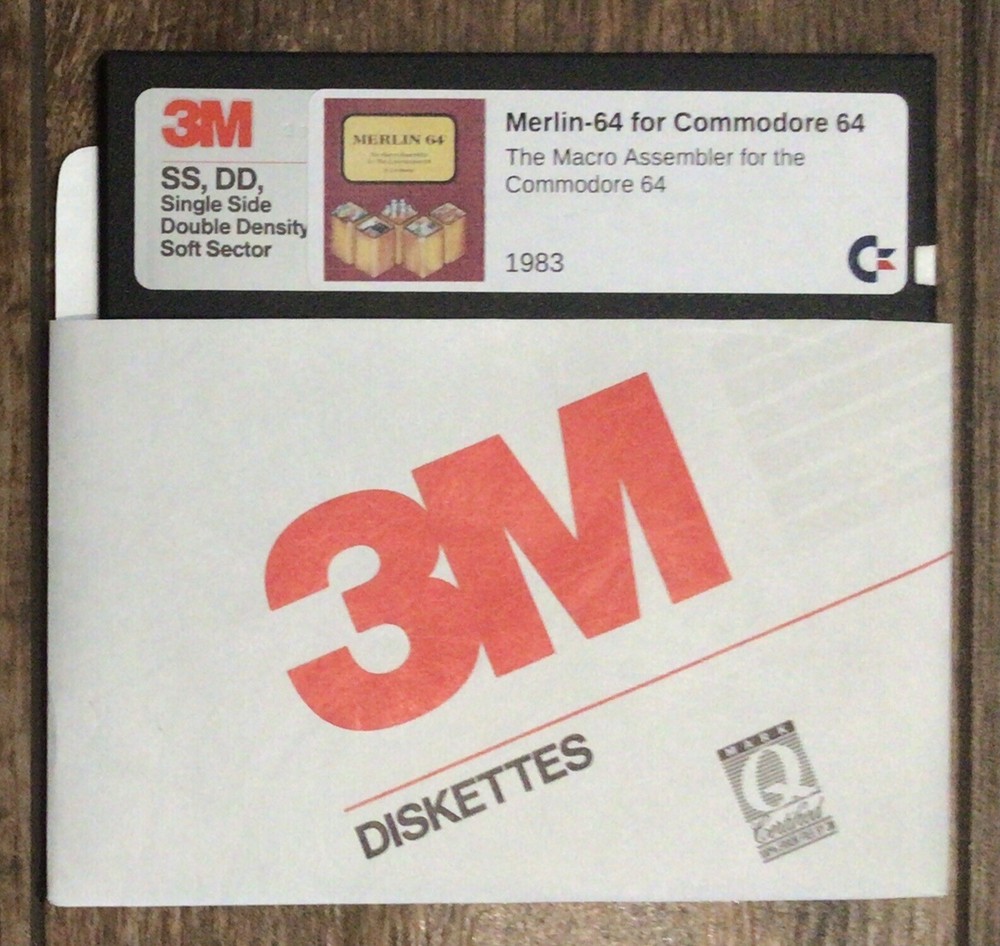 Merlin 64 Macro Assembler for the Commodore 64 - 5.25” Floppy Disk