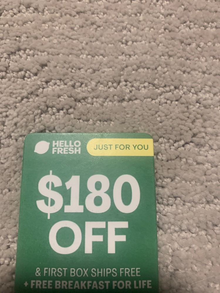 180 dollar off hello fresh card