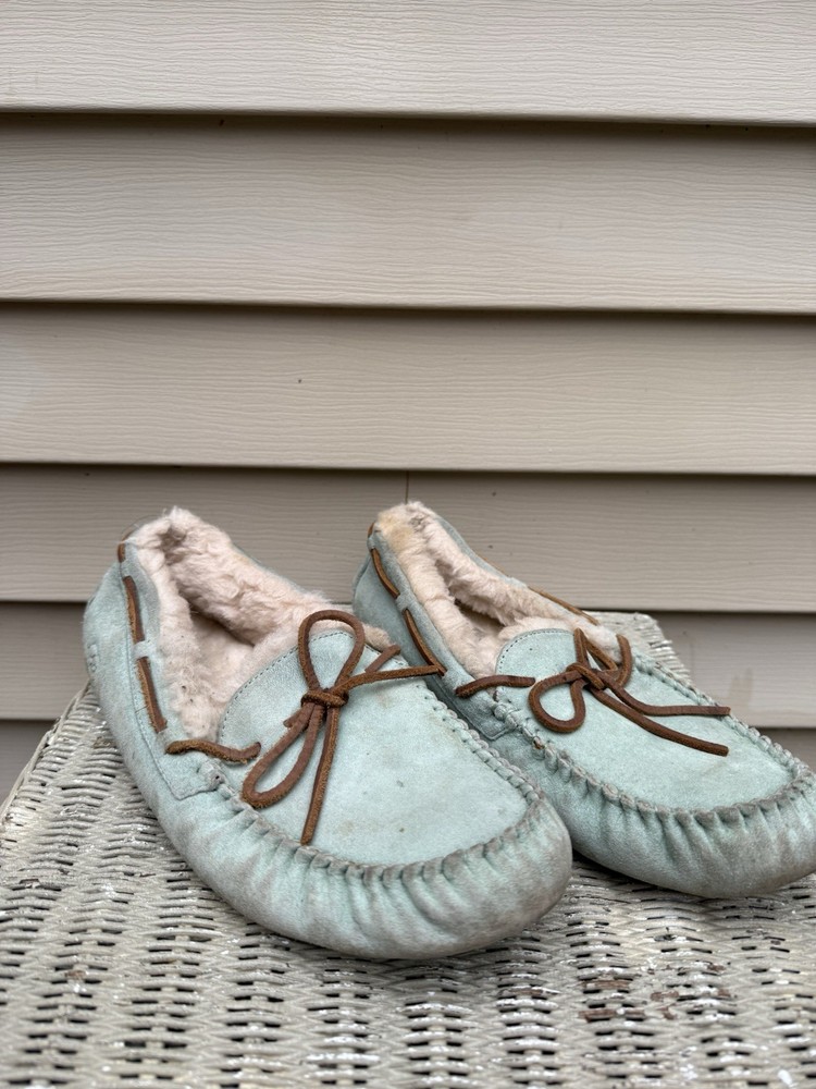 UGG DAKOTA ETHER SHEARLING LINED MOCCASIN SLIPPERS US 11