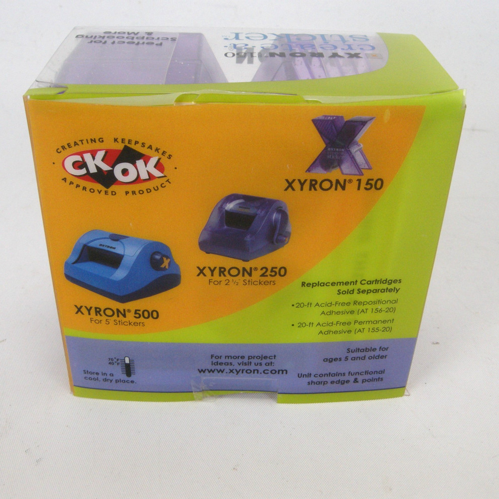 Xyron 150 Create A Sticker w/ Partial Roll Permanent Adhesive and New Removable