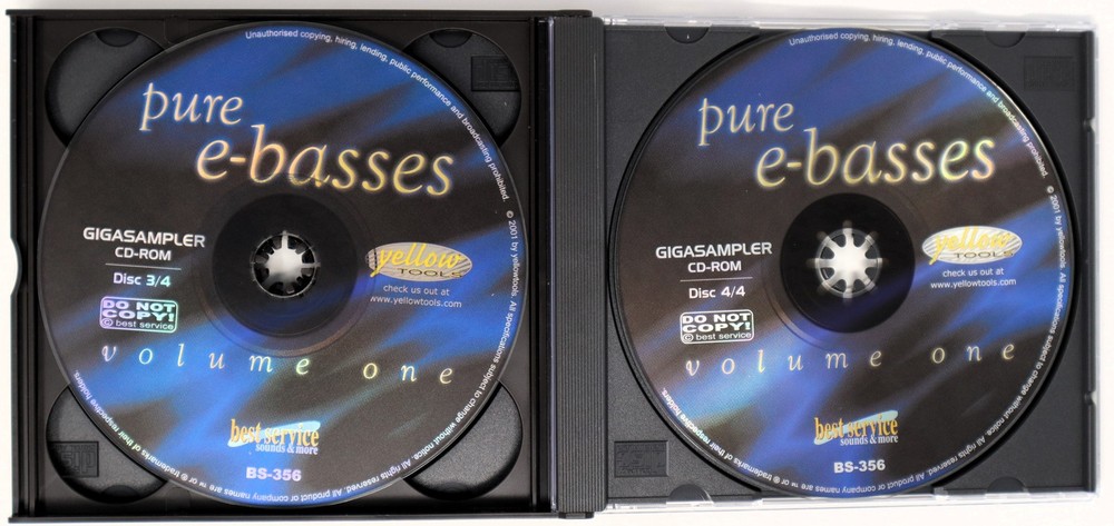 Best Service Pure E-Basses GigaSampler Sample/Sound Library/Sampling 4 CD