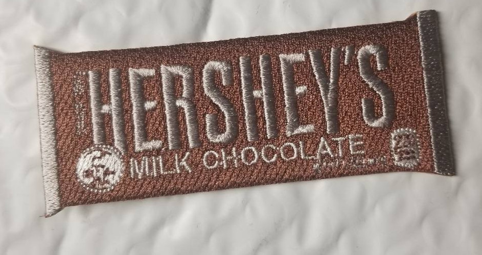 Hersheys Milk Chocolate Embroidered Patch  approx 1.5x3.75"