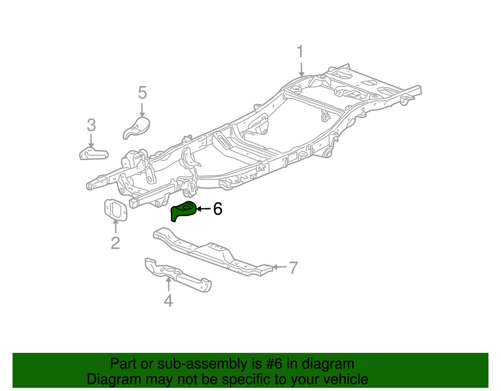 Genuine GM Body Mount Bracket 15078470