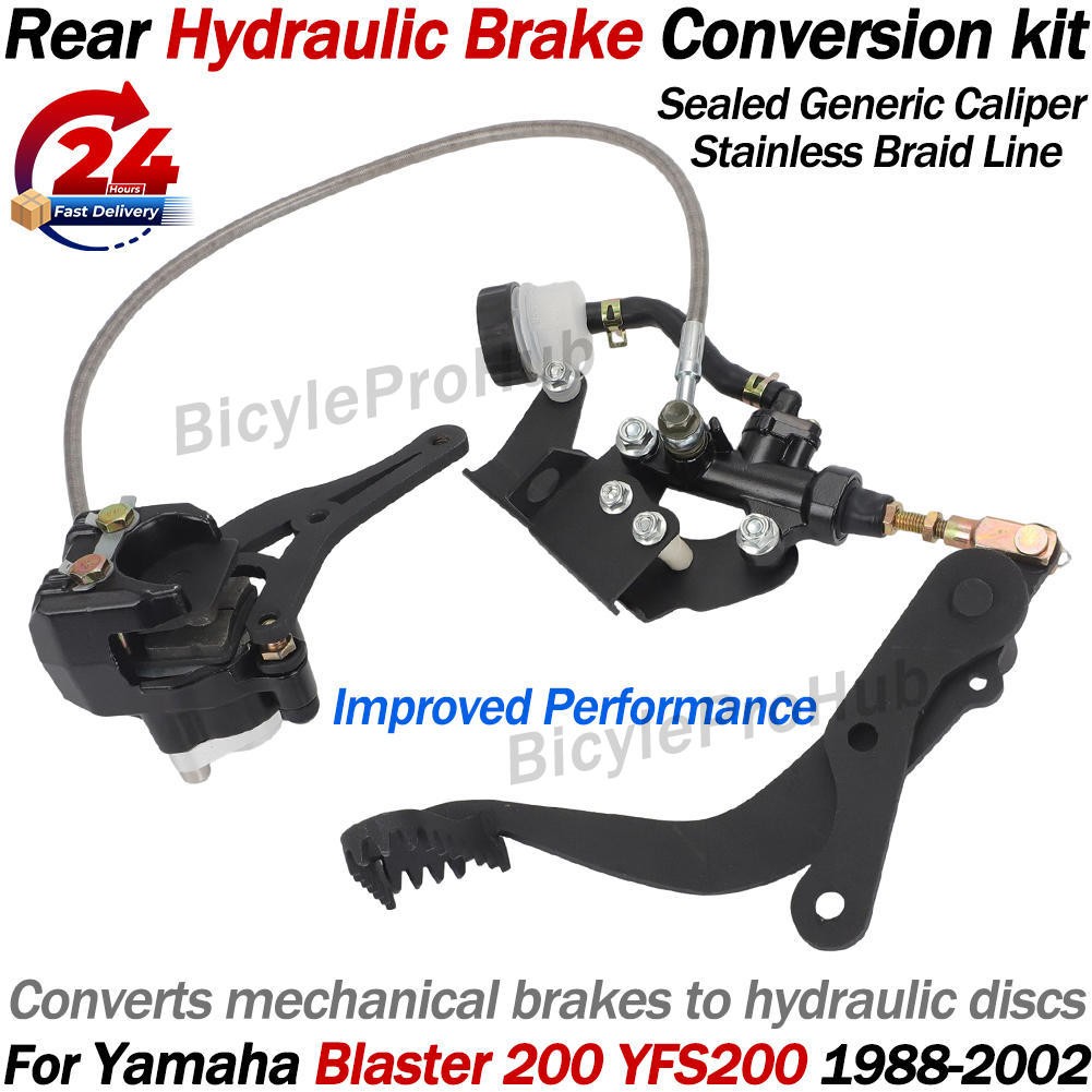 Complete Rear Hydraulic Brake Kit For 88-02 Yamaha Blaster YFS200 BOLT ON AND GO