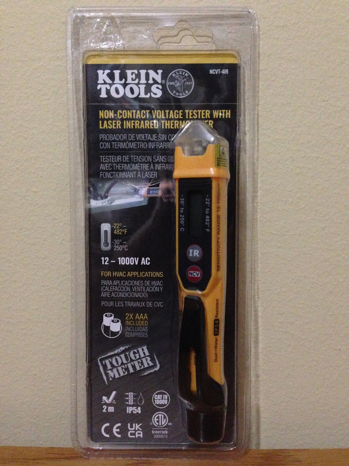 KLEIN NCVT Non-Contact Voltage Detector Tester & Infrared Thermometer IR HVAC AC