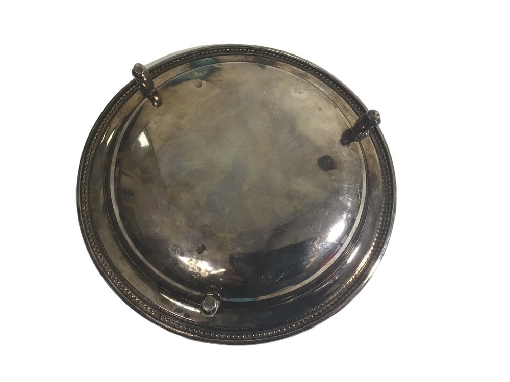 Oneida Silver Plated 3 Footed Serving Bowl 7 1/4”