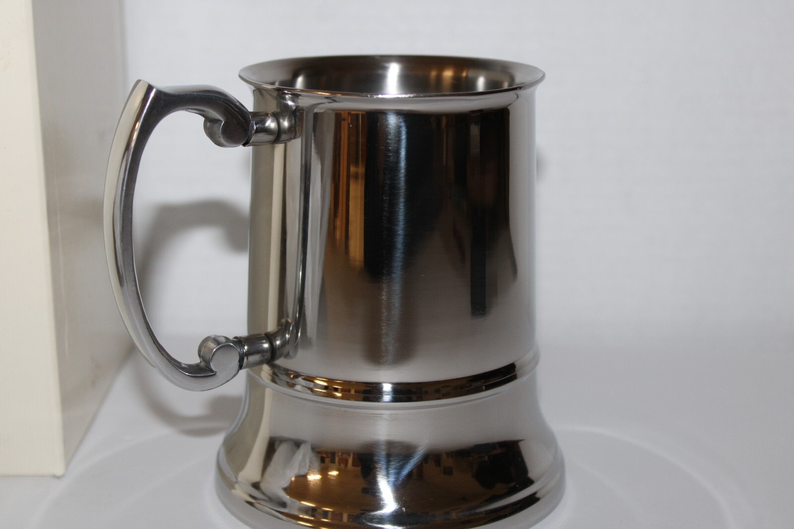 STAINLESS STEEL SILVERTONE TANKARD MUG VINTAGE THINGS REMEMBERED BEER STEIN