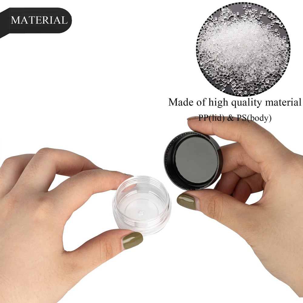 10ml Empty Jars with Lids - 25PCS Sample Containers for Makeup, Oils, Lotion