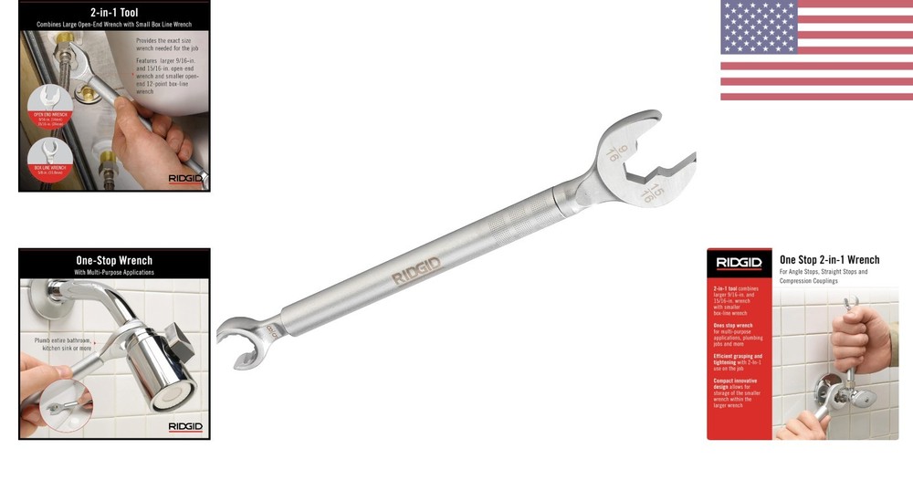 Efficient 2-in-1 Wrench for Plumbing Tasks - 150 ft-lbs Torque Capability