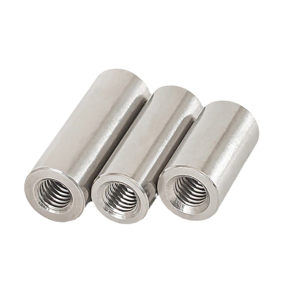 A2 Stainless Steel Round Studding Connector Nuts for Threaded Rods and Tubes