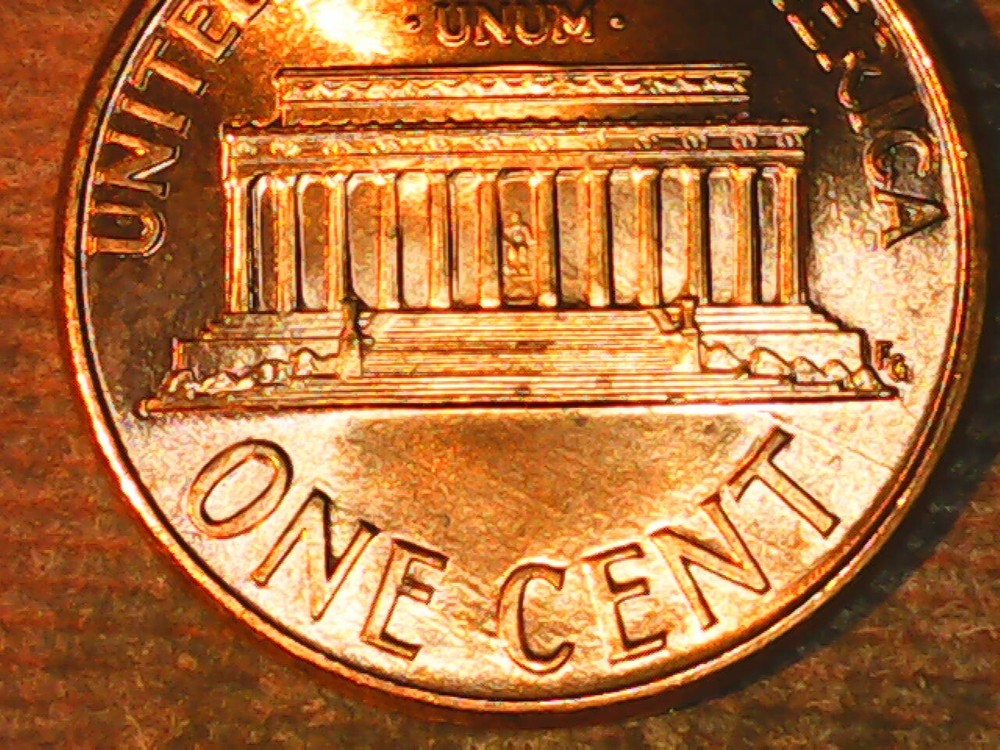 1990 Penny Die Crack Reverse