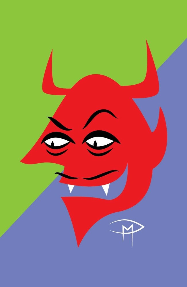 Devil Design Looking Left Poster 11" x 17" Original Art Doug Mansfield