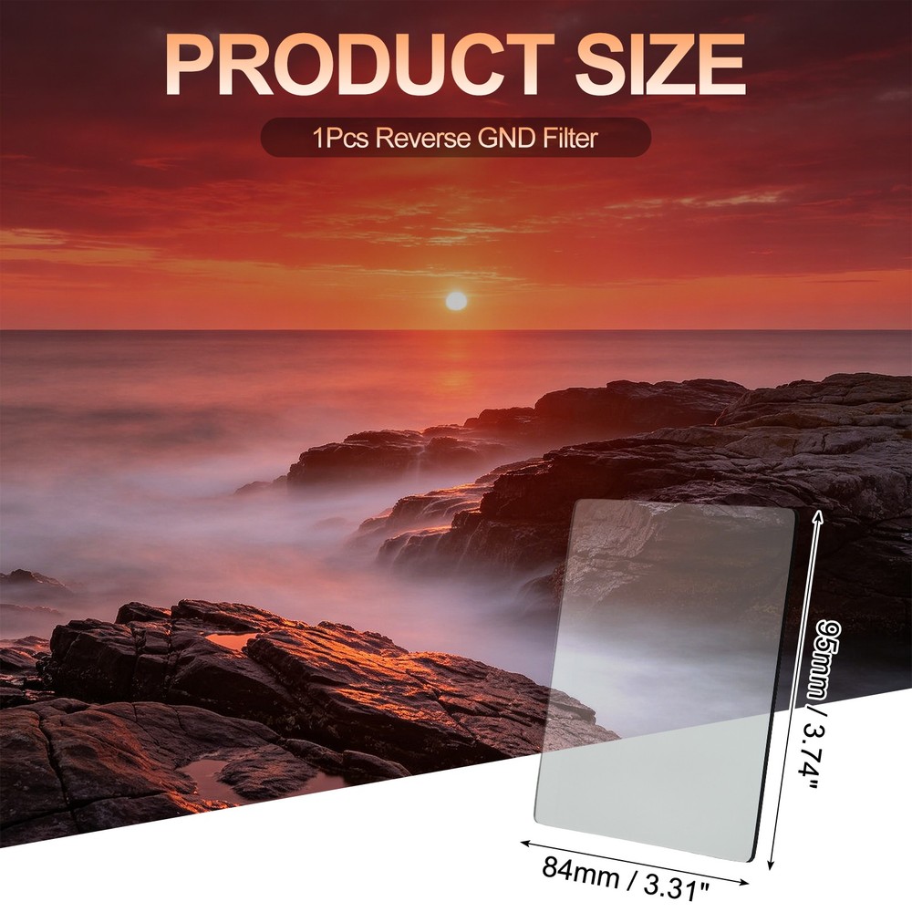 ND2 Reverse GND Filter Neutral Density Lens Filter, Gray