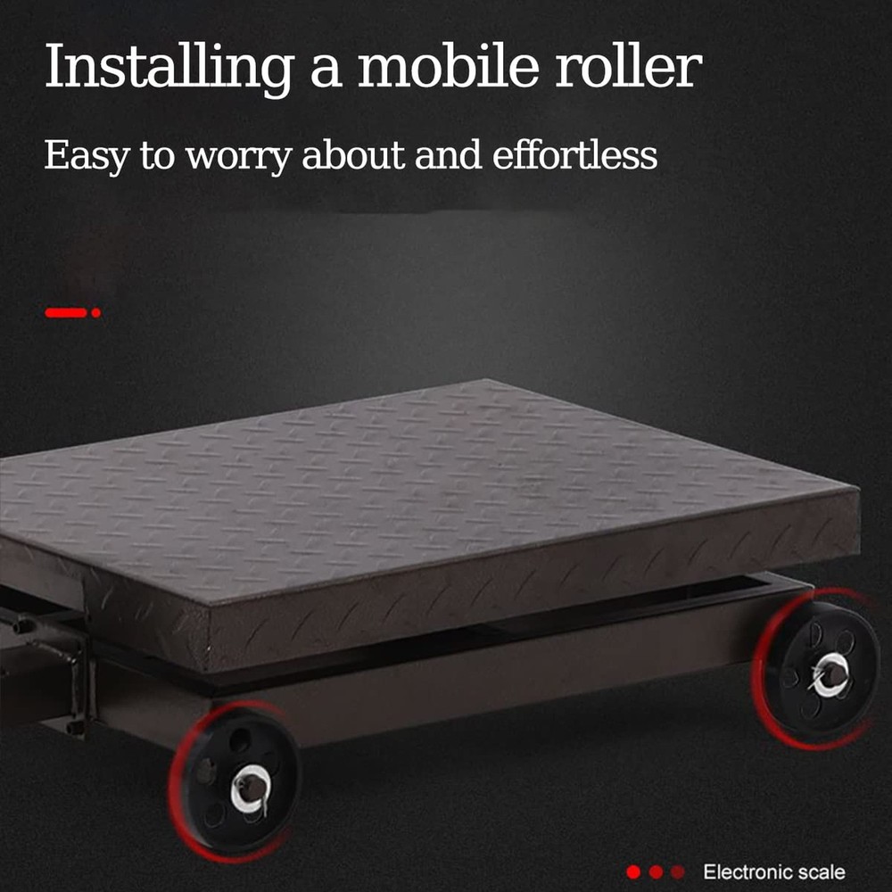 Large Platform Scale with Wheel 660 LB Floor Weight Computing Postal Scale Di...